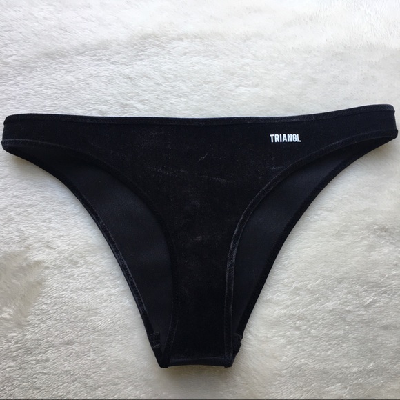 triangl swimwear Other - Triangl bikini bottom black velvet neoprene Small